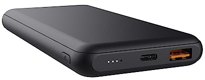 Trust Redoh Power Bank 10000mAh 20W Alta Velocità, PD 18W USB-C, QC 3.0 USB, 50% Plastica Riciclata, Cavo Incluso, Caricatore Portatile iPhone, iPad, Samsung, Xiaomi, Huawei, Tablet - Nero