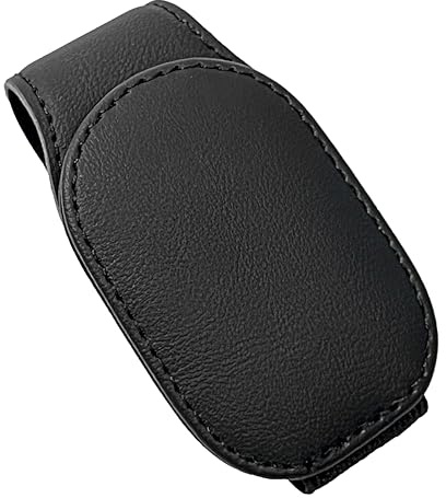 MyGadget Brillenhalter für Auto Sonnenblende - [ extra starker Magnet Clip ] - Innenraum Zubehör für alle Arten von Brillen aus PU Leder