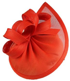Fascinator Sinamay Hut Cocktail Tee Party Stirnband Fascinator Vintage Hochzeit Derby Fascinator, Orange, Einheitsgröße