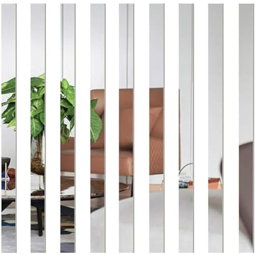 SSyang 20 Pcs Selbstklebende Raute Spiegel Wandaufkleber,3D Abnehmbarer Acrylspiegel DIY Kunst wasserdichte Fliesen Möbel Aufkleber Innenwanddekoration,für Zuhause Wohnzimmer Schlafzimmer Dekor,30*3cm