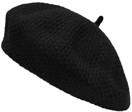 ZLYC Französische Baskenmütze aus Wolle für Damen, Winter, gestrickt, Baskenmütze, Künstlermütze