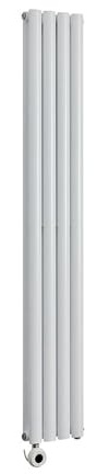 MILANO 1000W White Vertical Double Oval Panel Electric Radiator 1600x236mm