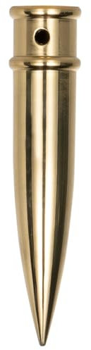 FRF FLAG Gold Brass Pointed Bottom Ferrules, Bottom Replacement Spike for Traditional Military Guidon Pole (Fits 1 Inch FlagPole)