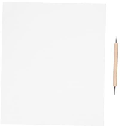 NUOBESTY 10stücke Teiliges Transferpapier Kreuzstich Mit Waschbarem Kohlepapier Und Prägegriffel Geeignet Zum Übertragen Von Schnittmusterpapier Nähen Basteln Stoff Und Holz Wiederverwendba