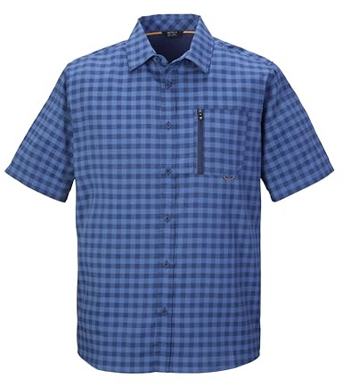 Killtec Herren Funktionshemd/Hemd Kurzarm/Outdoorhemd KOS 44 MN WVN SHRT, dunkelblau, M, 42790-000
