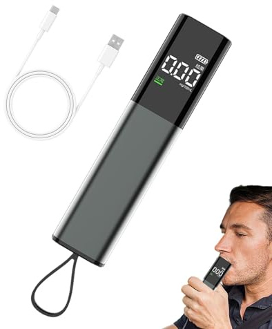 Probador De Alcohol Digital De Tamaño Pequeño: Dispositivo De Prueba De Alcohol Con Pantalla Digital LCD | Respuesta Rápida Detector De Conducción En Estado De Intoxicación Para Uso Profesional