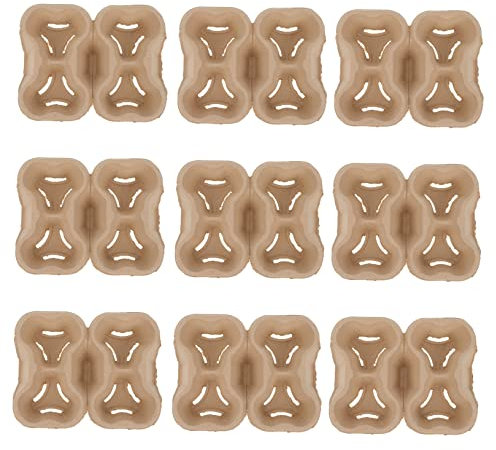 MOTHNUR Portavasos De Cuatro Orificios Para Vasos De Café De Cartón Kraft, Soporte Resistente y Ligero Para Embalaje De Bebidas Calientes, Base Para Tazas Para Llevar, Paquete De 20 Unidades