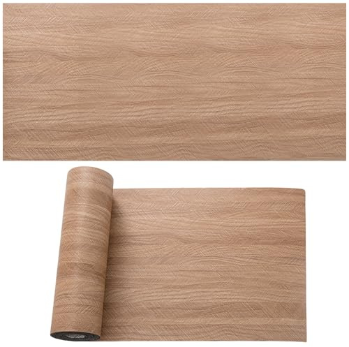 Panneaux muraux 3D autocollants - 40 cm x 300 cm - Aspect bois - Revêtement mural autocollant - Pour décoration murale intérieure - Panneaux acoustiques 3D - Imperméables - 1,2 m² (marron clair)