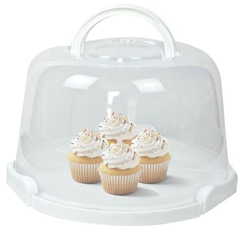 Mwkbbn Kuchen-Tragebox, Kuchen-Aufbewahrungsbehälter, transparent, transparent, Desserthalter, luftdichter Verschluss, bruchsicheres Design, 29 x 20 cm, für Hochzeit, Reisen, Bäckerei, Dessert,