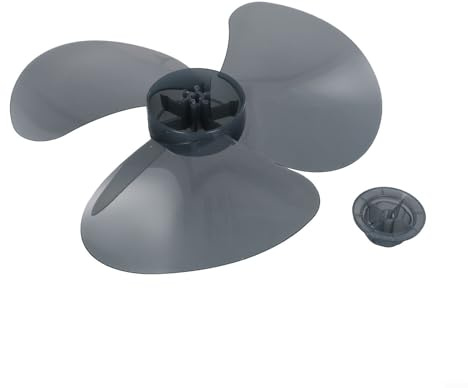 Pales de ventilateur en plastique, pales de ventilateur sur pied, hélice de ventilateur en plastique, pour ventilateurs sur pied ou de bureau, fonction de nettoyage pratique (noir transparent)