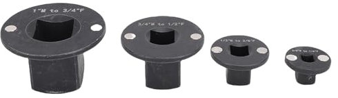 4PC Low Profile Impact Socket Adapter Set, Drive Reducer with Magnetic Lock for Tight Spaces, Chrome Vanadium Steel Stackable Automotive Tools
