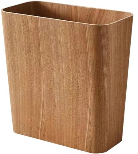 Ymxygz Papelera De Madera Moderna con Vetas De Madera para Oficina, Lavandería Y Interior.