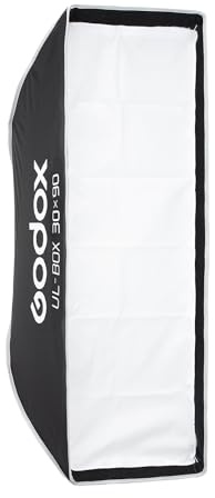Godox UL-Box 30x90 Centimeters / 12x35 Inches Quick Release Umbrella Softbox, Foldable Rectangular Soft Box with Diffusers & Grid, GODOX Softbox Kit Bowens Mount Softbox for Photography Lighting Flash