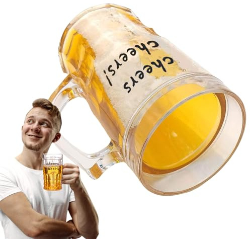 Jarras de Cerveza Para Congelador | Botella De Cerveza Para Bromas Divertidas - Vasos De 450 ml Novedad De Doble Pared Para Bebidas Frías Para Playa Vacaciones Fiestas Piscina Café Adultos Reuniones F