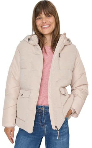 Cecil 2005475 Veste en Peluche avec mélange de Structures, Teddy Vanilla White, M Femmes