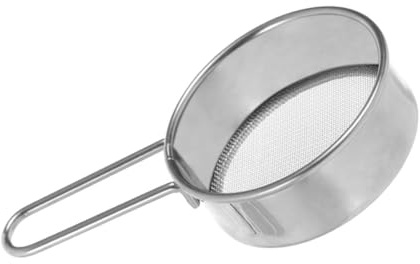 Hemobllo Tamiz de Harina de Acero Inoxidable Colador para Panadería Herramienta de Cocina Tamiz Portátil para Harina de Acero Inoxidable