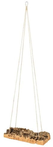 Kork-Schaukel 15x30 cm für Vogel-Volieren | Schaukel aus Naturkork zum Anknabbern & Knuspern | wärmedesinfiziert | Vogel Zubehör & Spielzeug aus Korkrinde (für Wellensittich, Papagei)