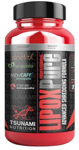Tsunami Nutrition LIPO X Pure Professional, 120 Compresse, Integratore Termogenico, Vegano, Senza Glutine e Lattosio, con Sinetrol, Taurina, Guaranà, Tè Verde