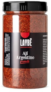 LAYBÉ - Ají Argentino Picante para Pollo, Ternera, Cordero y Salsa. Doble Dosificador y Cierre Hermético - Bote Hostelería 400g