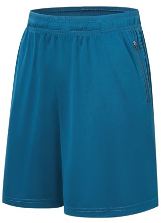 Ewbob Boys Sports Shorts Running Shorts 5–13 Years Zip Pockets | Lightweight & Breathable, Moisture Wicking, Adjustable Drawstring Waist, PE Shorts Boys, Football & Basketball