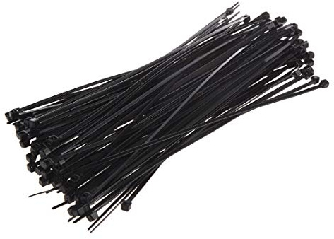 Xnuiasqe 100 pz 8 Zip Fascette di Plastica fermacavo (Nero)