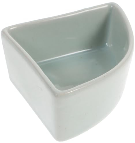 INOOMP Ciotola per Cibo Resistente alla Rottura in Ceramica Blu e Adatta a Cibo Fresco e Verde per Criceti e Piccoli Animali per Uso Quotidiano