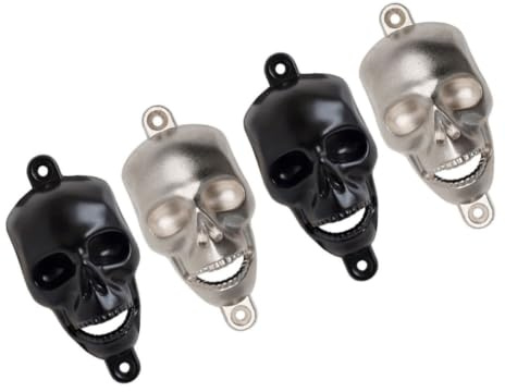 Décapsuleur de Couvercle de Bière Crâne 4 Pcs en Alliage de Zinc Couleur Aléatoire