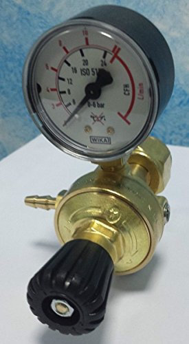 RIDUTTORE PRESSIONE OXYTURBO SALDATRICE CO2 ARGON MIX TIG/MIG MADE ITALI 1MANOMETRO 255300 BOMBOLE RICARICABILI ATTACCO FEMMINA