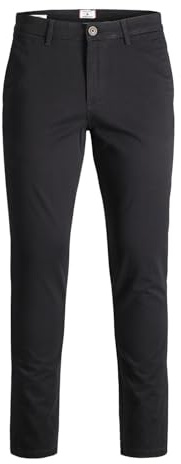 JACK & JONES Jpstmarco Jjbowie Sa Black Noos, Pantalones Hombre, Negro (Black), 32W / 34L