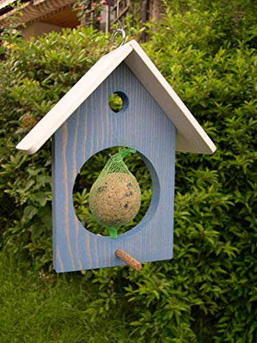 Futterhaus Meisenfutter Meisenknödel Haus friesenblau/weiß