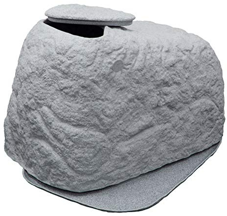 Braun GmbH Sandfilteranlage Abdeckung FLORANTIA CoverCave in grau, Sandfilter Abdeckung für Poolfilter aus hochwertigem und witterungsbeständigem PE mit naturgetreuer Steinoptik