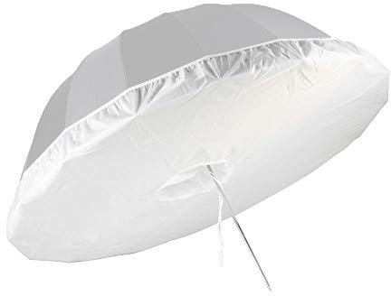 Selens 51 Inch/130cm Profi Fotografie Studio Schirm Diffusor Weiches Licht Tuch für 16 Rods Silber/Schwarz Parabol Reflexschirm Beleuchtung Regenschirm