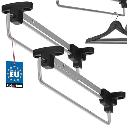 KOTARBAU® 2er Set Ausziehbare Kleiderstange für Garderobenschrank 250mm