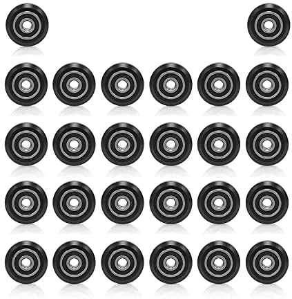 iMetrx (26PCS schwarz) Isolierung gegen Staub 3D Drucker Rollen Kugellager POM Rad 625zz Linearlager polykarbonat Kunststoff Riemenscheibe lager für Creality Ender 3,Ender 5 CR-10 /10S