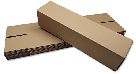 verpacking Versandhülse 475x110x110 mm Braun [Ausführung & Stückzahl wählbar] Versandkarton Faltkarton 5 Stück