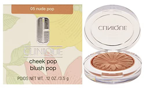 Clinique Cheek Pop Blush | Long Lasting, Buildable + Vibrant, Yet Natural-Looking Color, Nude Pop, 0.12 Ounce