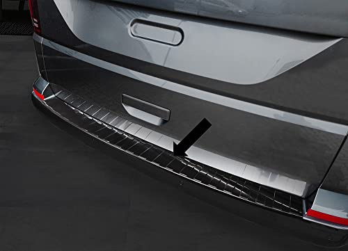 Ladekantenschutz Edelstahl schwarz Graphit kompatibel mit VW T6 und T6.1 ab Baujahr 04.2015- nur für Modelle mit Heckklappe 3245292