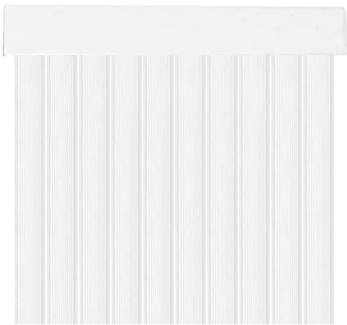 MERCURY TEXTIL- Cortinas para Interior o Exterior 90x210 cm de PVC con Barra de Aluminio, Anti Moscas e Insectos. Ideal para Porche, Cocina y terraza. Fácil Instalación. (L4, Transparente)