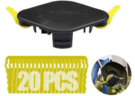 20 Pcs Blades RAC158 + RAC155 Double Serrated Blade Head, Compatible with Ryobi Strimmer