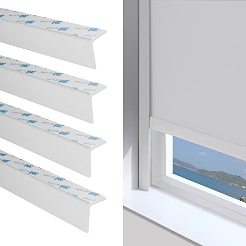 ZSTARR Bloqueadores de luz 100% opacos, bloqueadores de luz de PVC para persianas y persianas, pistas laterales para persianas opacas fáciles de instalar, tiras de bloqueo de luz para dormitorio