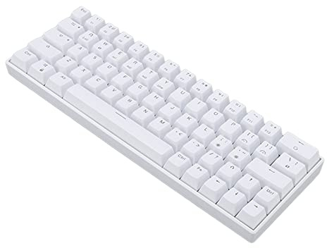 Cuifati Mechanische Gaming-Tastatur mit 64 Tasten, 2,4 G, Kabelgebunden, Mechanische Gaming-Tastatur, RGB-Hintergrundbeleuchtung, Kabelgebundene Computertastatur mit (Brauner Schalter)