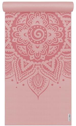 Yogistar Yogamatte yogimat® Basic - Art Collection - Spiral Mandala 183 x 61 x 0.4 cm, rosa