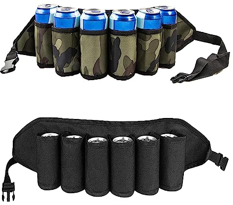 WYRGQIQN 2 Piezas De Bebidas De Cerveza Cerveza Útil Soda Ajustable Cinturón, soporte portátil para latas de cerveza o refrescos, para acampadas, senderismo, fiestas al aire libre
