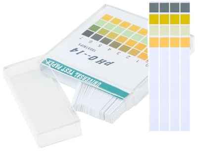 pH Teststreifen 100 Stck Lackmus Testpapier Messbereich 0-14 Indikator Universalpapier Säuretest für Aquarien Trinkwasser Checken Sie Ihren Säure-Basen-Haushalt über den Speichel