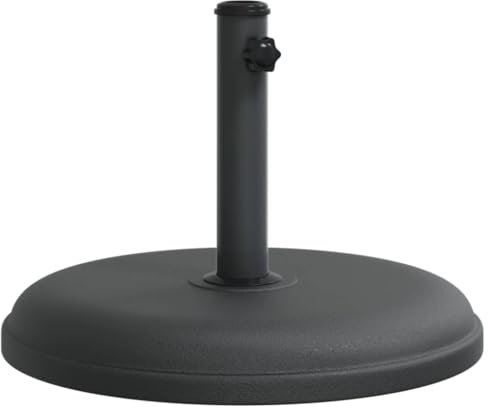 vidaXL Base de Parasol pour mâts Ø32/35/38 mm 15 kg Rond, Base de Parapluie, Support de Parasol, Base de Parasol de Patio, Support de Parapluie