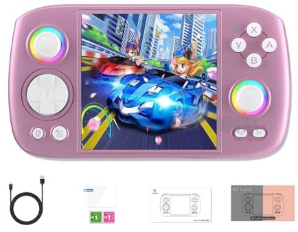 NULA RG Cube Retro Handheld Spielkonsole, 8 +128 G mit RGB-Lichteffekten, 3,95-Zoll-IPS-Bildschirm Android Arcade Unisoc T820-Prozessor Unterstützt Bluetooth WiFi Battle - Keine Spiele