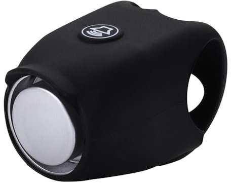 Akozon Campanello per Bicicletta Elettrico Ad Alta Decibel, Campanello per Mountain Bike con 4 Colori, per Manubrio Accessori per Biciclette, Compatto e Leggero (BLACK)