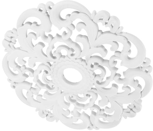 Zerodeko Medallón de Techo Decorativo Elegante de Ps Blanco para Lámparas, Resistente y Versátil, Adecuado para Espacios Residenciales y Comerciales