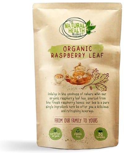 Organic Raspberry Leaf Tea - 50 Biodegradable Tea Bags | Caffeine-Free Herbal Infusion for Women | Grown in Bulgaria | Soil Association Certified UK Brand