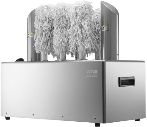 VEVOR verre Polisseuse Électrique Commerciale pour Essuyage et Polissage des Verres à 8 Brosses 660 Tasses/heure